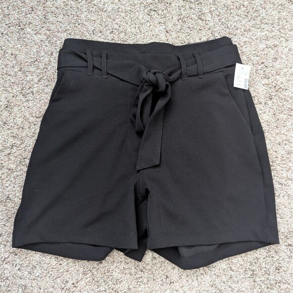 Maurice’s Ever Go Self Tie Shorts | NWT | Women’s XS | Black High Rise 4” - Picture 1 of 6